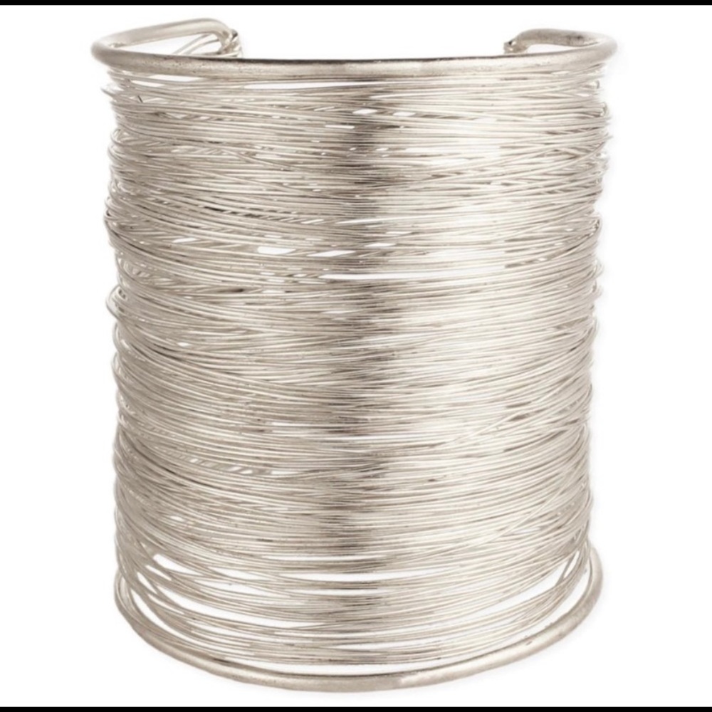 Silver Tunnel Cuff - Fine Wire Gladiator Bracelet